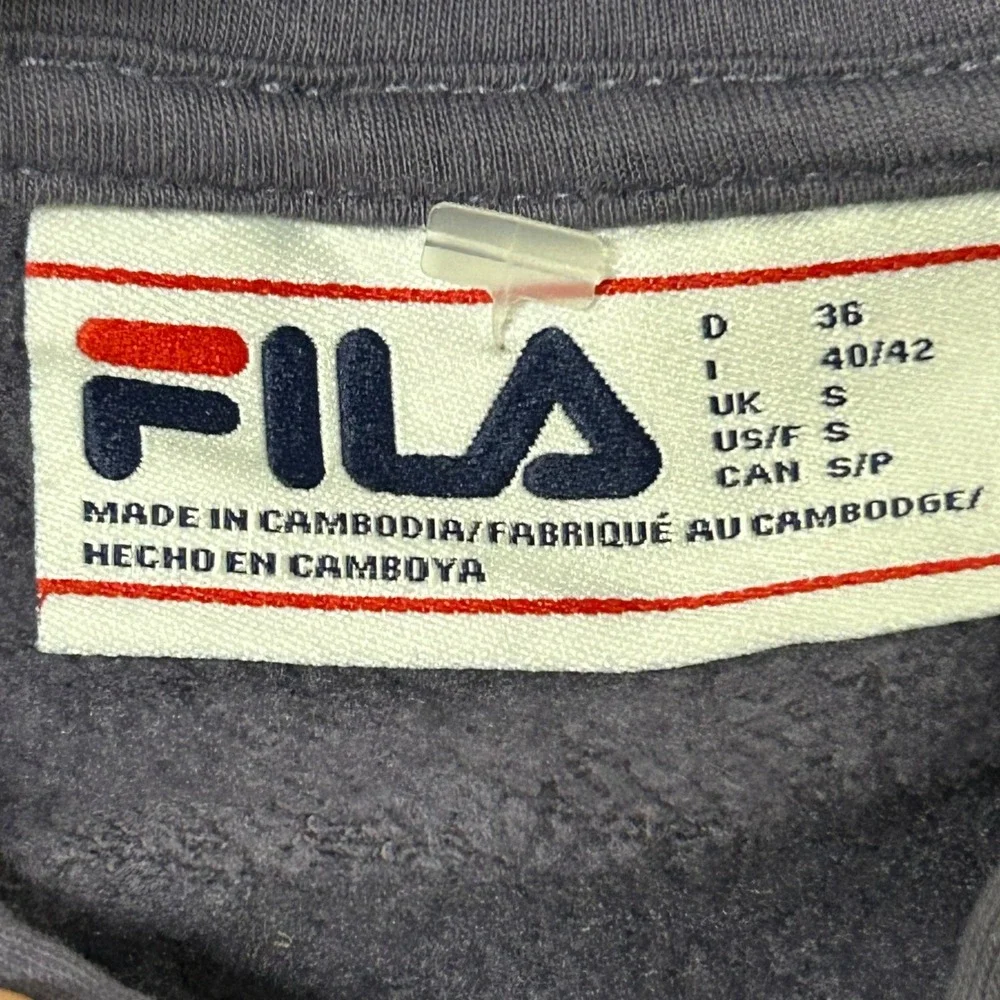 Fila Hoodie Womens Size S Purple Pullover Cotton Blend Long Sleeve Athletic Logo